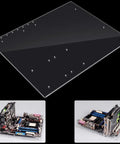 Open Frame PC Test Bench For ATX Motherboard, 4mm Transparent Acrylic Chassis For Testing, OC And Gaming displayed with components.