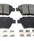 Bosch BP1456 QuietCast rear brake pad set with four semi-metallic pads and retaining clips