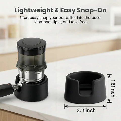 Non Slip Silicone Coffee Tamper Base With Portafilter Holder, 3.15 x 1.6 inch, for Luxe Cafe ES601 ES701