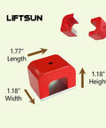 Heavy Duty Alnico 5 Horseshoe Magnet With Keeper, red U-shaped 1.77" length, 1.18" height, 1.18" width for education and DIY.