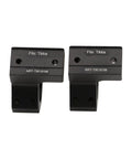 Drop In Ready One Inch Mid Profile Scope Rings For Tikka T3 And T3x Rifles in black aluminum, showing mounting structure.