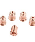 Top Tier 5-Pack Copper Nozzle Tips For 85A Plasma Cutter Torch, durable copper tips with 0.59 inch diameter for efficient cutting.