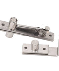 Heavy Duty Concealed Door Pivot Hinge, Stainless Steel, 180 Degree Rotation, 300 Lb Load, Adjustable Extension For Wood Doors