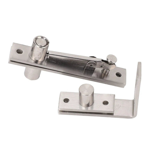 Heavy Duty Concealed Door Pivot Hinge, Stainless Steel, 180 Degree Rotation, 300 Lb Load, Adjustable Extension For Wood Doors