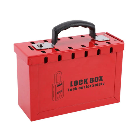 Heavy Duty Portable Group Lockout Box With 12 Piece Padlocks And 24 Keys Built Like A Tank For Industrial Sites Keeping Crew Safe And Gear Locked Down Tight Always