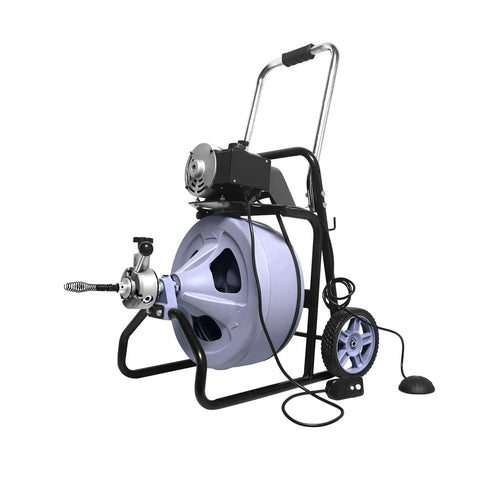 Kick Stubborn Clogs To The Curb With This Heavy Duty Electric Drain Cleaner with 480 watt motor and foot pedal control.