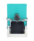 Portable Adhesive Roller Drum For Woodworking Projects Delivers Slick Glide Of Liquid Glue Over Pvc And Latex Veneer preventing zero drip nonsense, front view.