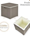 Light Coffee 10 Gallon Polypropylene Ice Chest With Removable Lid And Built In Handles 17 By 17 By 16 Inches 4 In 1 Multipurpose Cooler