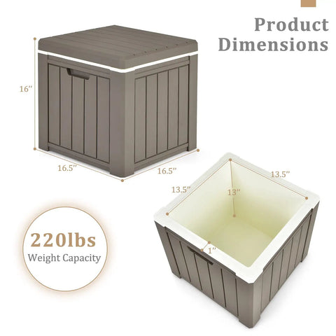 Light Coffee 10 Gallon Polypropylene Ice Chest With Removable Lid And Built In Handles 17 By 17 By 16 Inches 4 In 1 Multipurpose Cooler