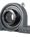 Beefy One And Three Eighths Inch Pillow Block Bearing With Lock Collar Built To Last In Cast Iron Housing With Grease Zerk For Re Lubing Five Inch Bolt Center Fits One And Three Eighths Inch Shafts Industrial Grade Machinery And Conveyors, cast iron housing
