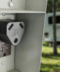 15A To TT-30R RV Plug Adapter NEMA 5-15P To TT-30R 125V 30A Power Converter in outdoor RV park outlet setup