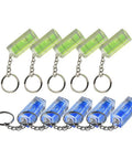 Green and Blue for acrylic Square for spirit Level Bubble Inclinometer set of 5 with keychains, 40mm sizes for precision work.