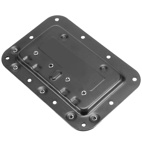 Six Pack 6 By 4 Inch Spring Loaded Recessed Handles For Cabinets Boxes And Chests Matte Black Iron Pull Handles With Padded Grip
