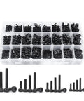 Heavy Duty 12.9 Grade Alloy Steel Hex Socket Screws Set, 2000 Piece Kit With Nuts And Washers, Metric M2 M3 M4 M5 Sizes, Rust Resistant Zinc Plated Fasteners In A Handy Classified Storage Case., assorted bolts, nuts, and washers in storage case