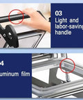 Gfazxds Compact Electric Heat Sealing Machine For Shrink Wrapping Bags 18 By 12 Cm showing light handle and aluminum film for easy use.