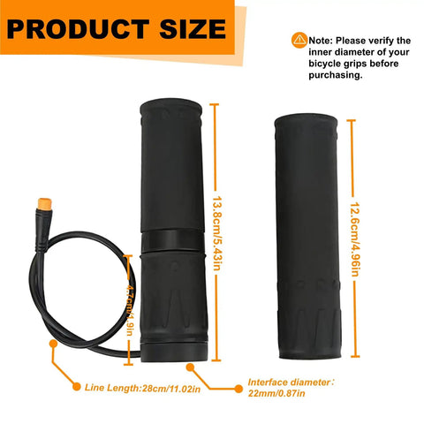 Half Twist Throttle For 22.2mm Handlebar Right Side Plug And Play Universal E Bike And Scooter Throttle Replacement Dimensions
