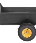 Side view of Heavy-Duty ATV UTV Utility Trailer With 1500 Lb Capacity, 22 Cu Ft Poly Tub, Built For Ice Fishing, Firewood And Off-Road Hauling