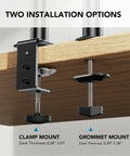 Adjustable Monitor Stand With One Arm Desk Mount For 32 Inch Monitor And 17 Inch Laptop, Heavy Duty Ergonomic Bracket installation options