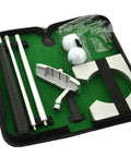 Compact Golf Putter Set With Ball Hole Cup For Travel And Indoor Putting Practice Perfect Office Desk Golf Gear Portable Case