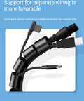 Black 16.4 Feet Spiral Cable Wrap That Makes Winding A Breeze Coiled Cord Sleeve Tube Cover for Electrical Wires, shown in use