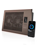 Airtap T6 Bronze Register Booster Fan For 6x10 Duct Openings, Boost Heating And Cooling Vents With Quiet 10 Speeds, Bluetooth App Control And Data Alerts.