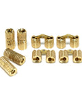 8 Piece Brass Barrel Hidden Hinges For Cabinets And Jewelry Boxes 8mm 180 Degree Concealed Hinge Hardware For DIY