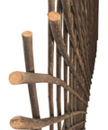 Expandable Willow Garden Trellis Plant Support Lattice Fence Panel For Climbing Plants 36 By 92 Inch side view close-up