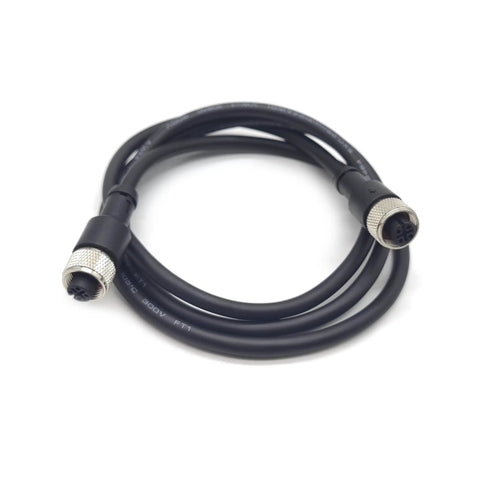 Coiled M12 5 Pin Female To Female Connector Cable A Code Straight Molded 0.5M PVC Wire For Industrial Sensors