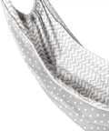 Grey fabric Chill Nylon Baby Hammock Swing for indoor or outdoor use, hanging basket chair for kids, 100x125cm view