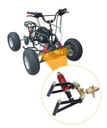Front Suspension Swingarm Assembly Upgrade Kit With Upper And Lower Swingarms And Shocks For DIY ATV Quad Bike Buggy Go Kart Parts 195mm 220mm Heavy Duty Build Beast Mode Ready shown with parts and installation focus.