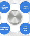 Top view of a 2-inch tri-clamp end cap in 304 stainless steel.