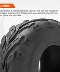 Close-up of 145/70-6 Tubeless Street Tires For ATV Go Kart Mini Bike showing tread pattern and black sidewall.
