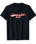 Japanese Food Inspired Vintage Varsity Throwback T Shirt For Sushi Fans And Foodie Friends Minimalist Yet Dope Bold Tee in black