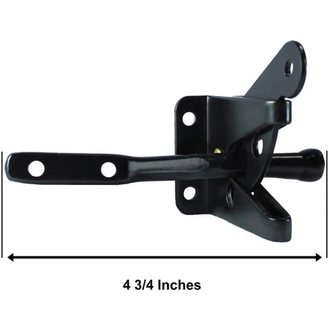 Built Tough Single Sided Wood Fence Gate Latch With Straight Up Rustproof Marine Coating, 4¾ inches, durable steel construction.
