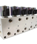 Five Circuit Hydraulic Multiplier Kit With Selector Valve And Switch Box Control for Open Closed or FPC Systems, anodized body