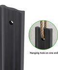 24 Inch Anodized Aluminum Straight Edge Ruler For Checking Surface Straightness And Machinery Alignment, precision black metal ruler with hanging hole