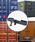 Heavy Duty Steel Cargo Door Lock For Trucks And Shipping Containers With 2 Tubular Keys Rubber Cover 9 To 18 Inch Adjustable Black Finish