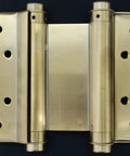 Brass Finish Double Action Spring Hinges 4 Inch Stainless Steel Self Closing for Cafe and Saloon Doors Swing Both Ways