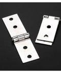 Residential Hinges 2 Pack With Eight Screws Included Right Angle 74x20mm Iron Alloy Hinges for cabinets and wood boxes