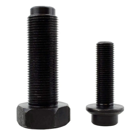 Rock Solid M36 X 1.5RH Flywheel Puller Tool For Aprilia RSV4 2009-2019, showing two black threaded bolts, high-strength steel, used in repair.
