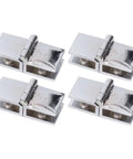 4 Pack Double Sided Glass Door Clamp Hinges 5mm To 8mm Fits Heavy Duty Shower Doors With 180 Degree Swing Premium Stainless Steel Construction Rock Solid Durable Glass Door Hardware For Smooth Quiet Operation, four hinges