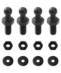 10mm Car Ball Stud Kit With Hardware Nuts 4 Pack For Your Ride 5/16-18 Thread 9/16 Inch Long Shank gas strut stud, black steel, with nuts and washers
