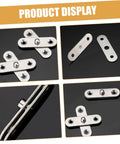 Heavy Duty Stainless Steel Concealed Pivot Hinges 360 Degree Rotation Self Closing Hidden Door Hinge System 10 Pack