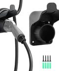 Make Your Garage Shine With This Badass Sae J1772 Ev Wall Mount Charger Holder with charging cable and wall bracket.