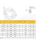 Illustration showing parameters of Top Shelf Adjustable Soft Jaw B Ring For Cnc Lathe Chuck with sizes and dimensions.