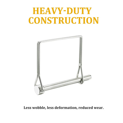 Set Of Four Heavy Duty Beefy Square Wire Lock Pins For Trailer Couplers 316 Stainless Steel Rust Resistant One Quarter Inch Pin Diameter Two And Three Quarter Inches Length Easy Quick Install For Boats Trucks And More, square lock pin