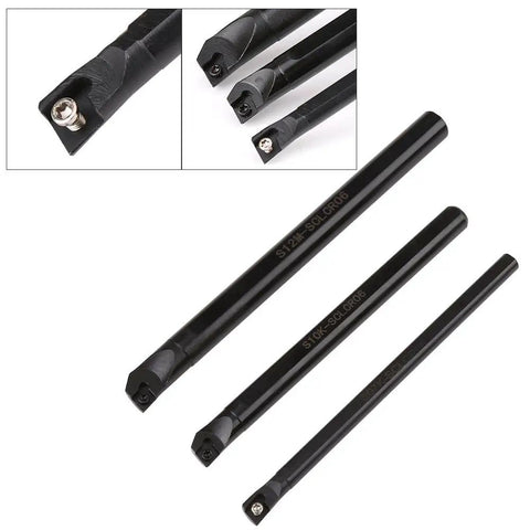 SCLCR Lathe Boring Bar Kit With Internal Turning Tool Holder, 10 CCMT0602 Inserts, 3 Wrenches for CNC Machines SHB Boring Bar