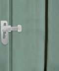 Spring Loaded Trailer Pin Latch M12x25mm Galvanized Steel Rugged Beefy Heavy Duty Gate Lock Ramp Gate Hardware For Secure Hauling And Quick No Nonsense Trailer Access on green gate