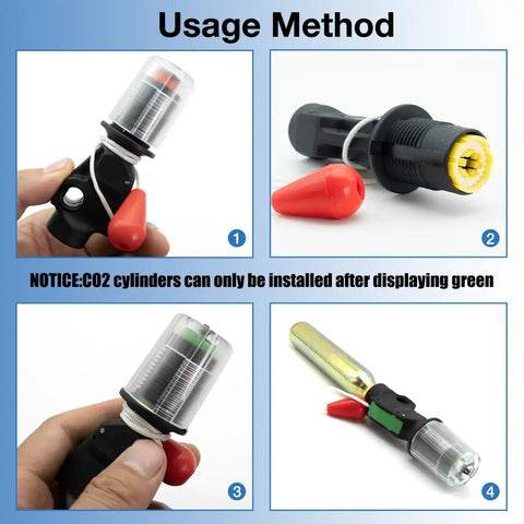 Instructions for using Three Pack Replacement Bobbins For Automatic Inflator In Inflatable Life Jackets And Vests with CO2 cylinder.