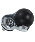 Four Pack 1.56 Inch Ball Caster Wheels With 8x15mm Threaded Stem 360 Degree Swivel Furniture Casters in silver tone close-up view